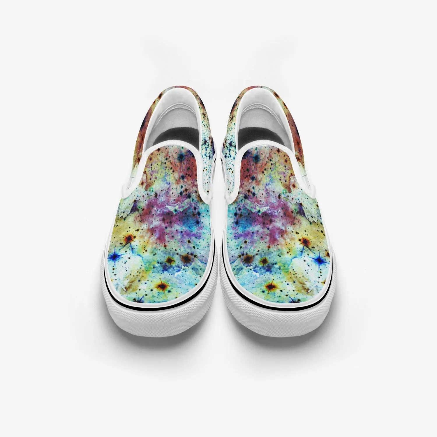 Regail Split-Style Psychedelic Slip-On Shoes