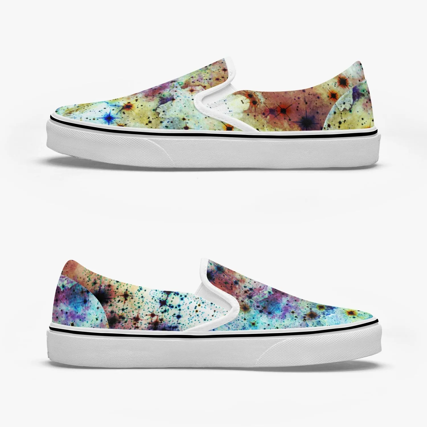 Regail Split-Style Psychedelic Slip-On Shoes