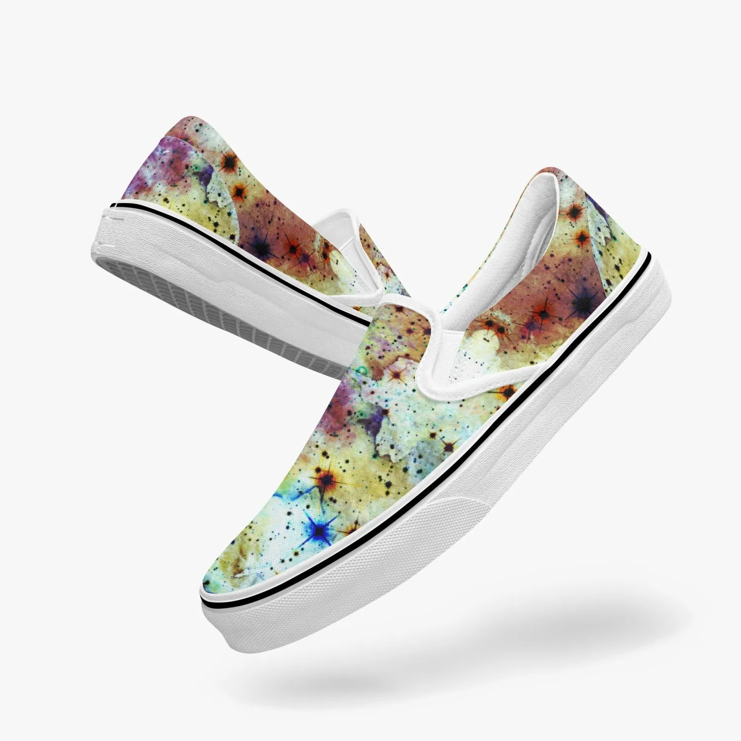 Regail Split-Style Psychedelic Slip-On Shoes
