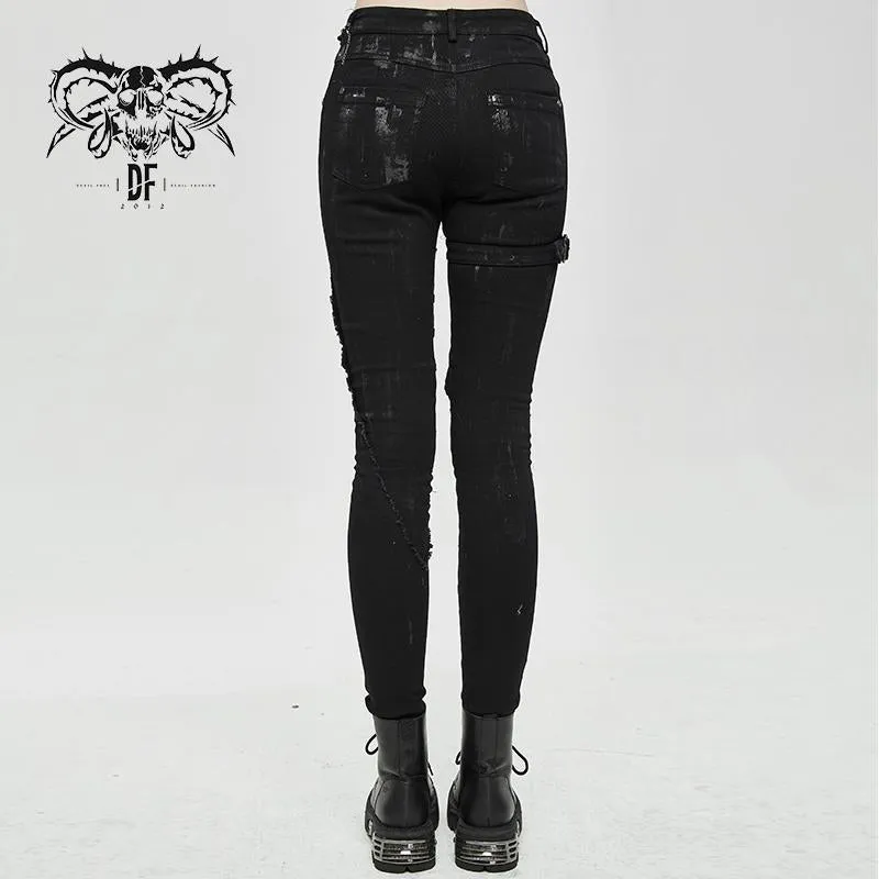 'Renegade Princess' Punk Pants with Lace Detail