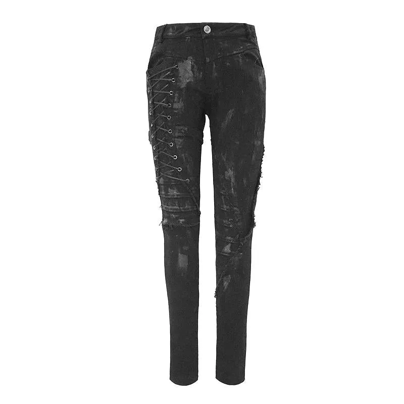 'Renegade Princess' Punk Pants with Lace Detail