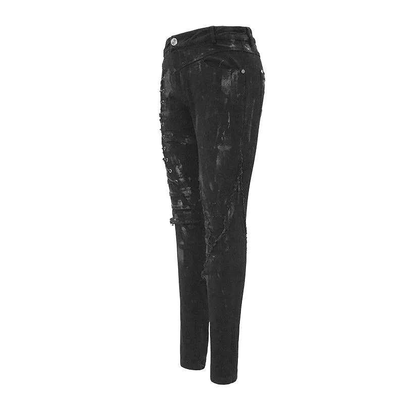 'Renegade Princess' Punk Pants with Lace Detail