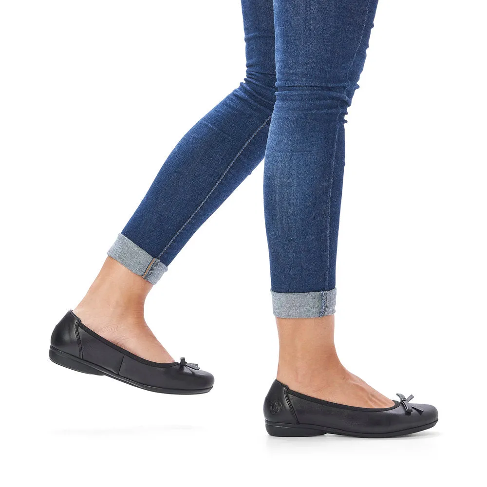 Rieker Ladies Bow Front Pump Black