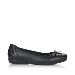 Rieker Ladies Bow Front Pump Black