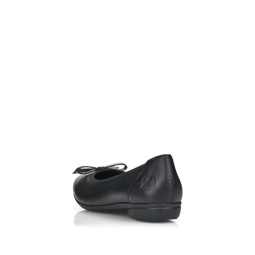 Rieker Ladies Bow Front Pump Black