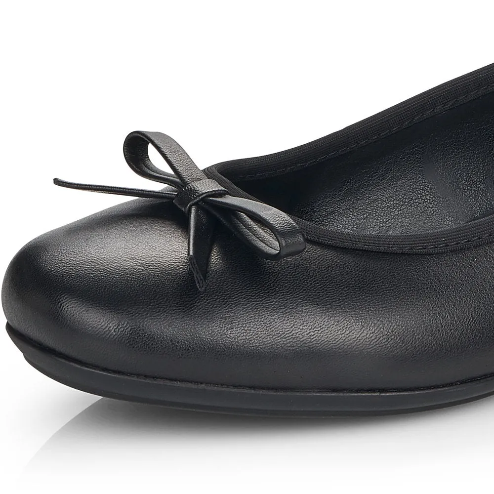 Rieker Ladies Bow Front Pump Black