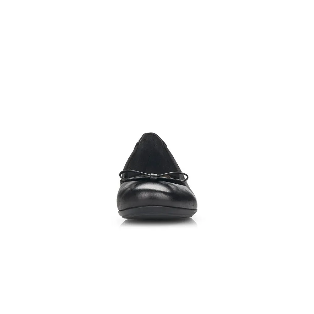 Rieker Ladies Bow Front Pump Black