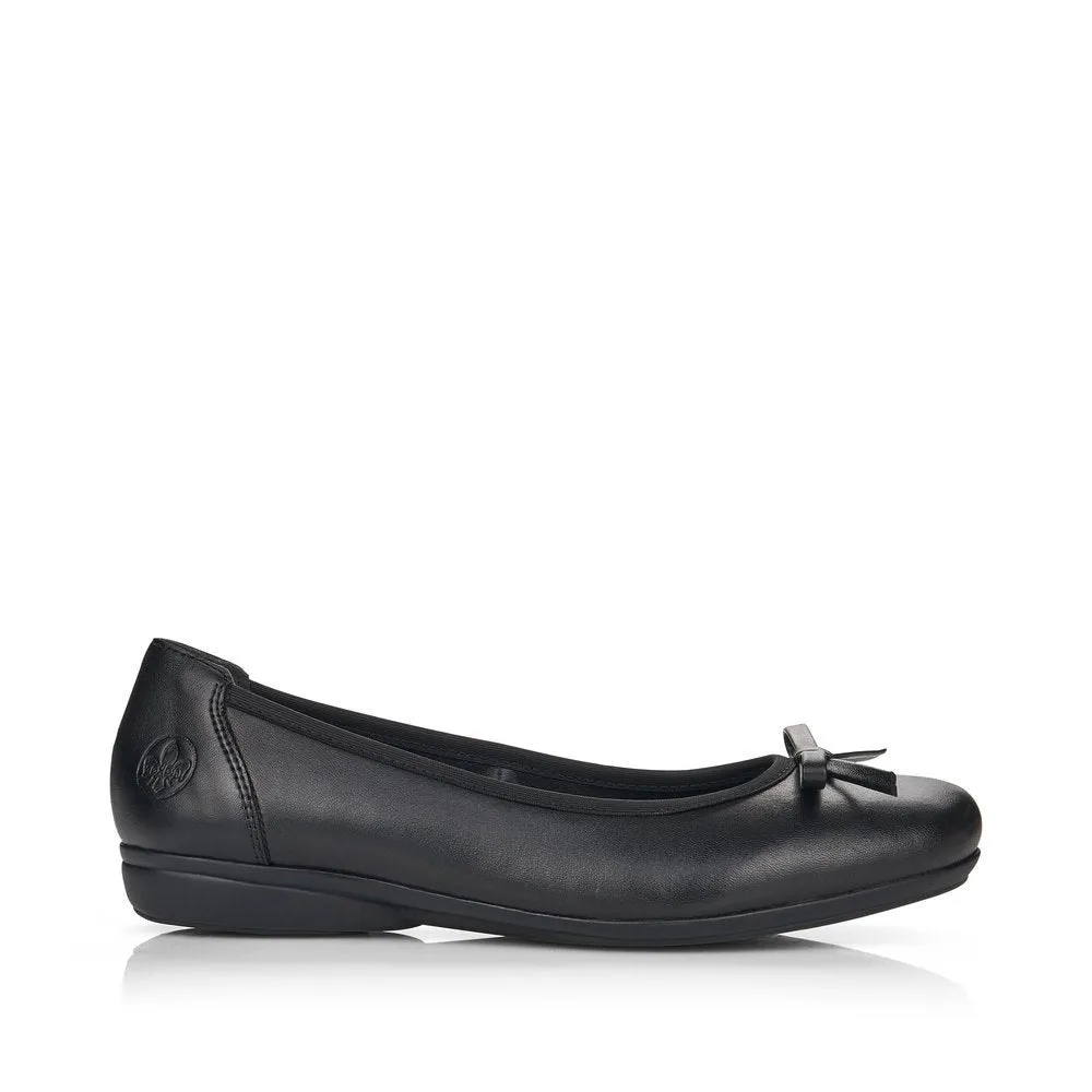 Rieker Ladies Bow Front Pump Black