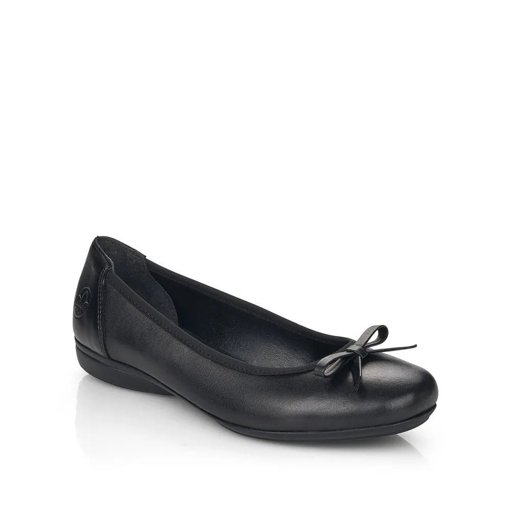Rieker Ladies Bow Front Pump Black
