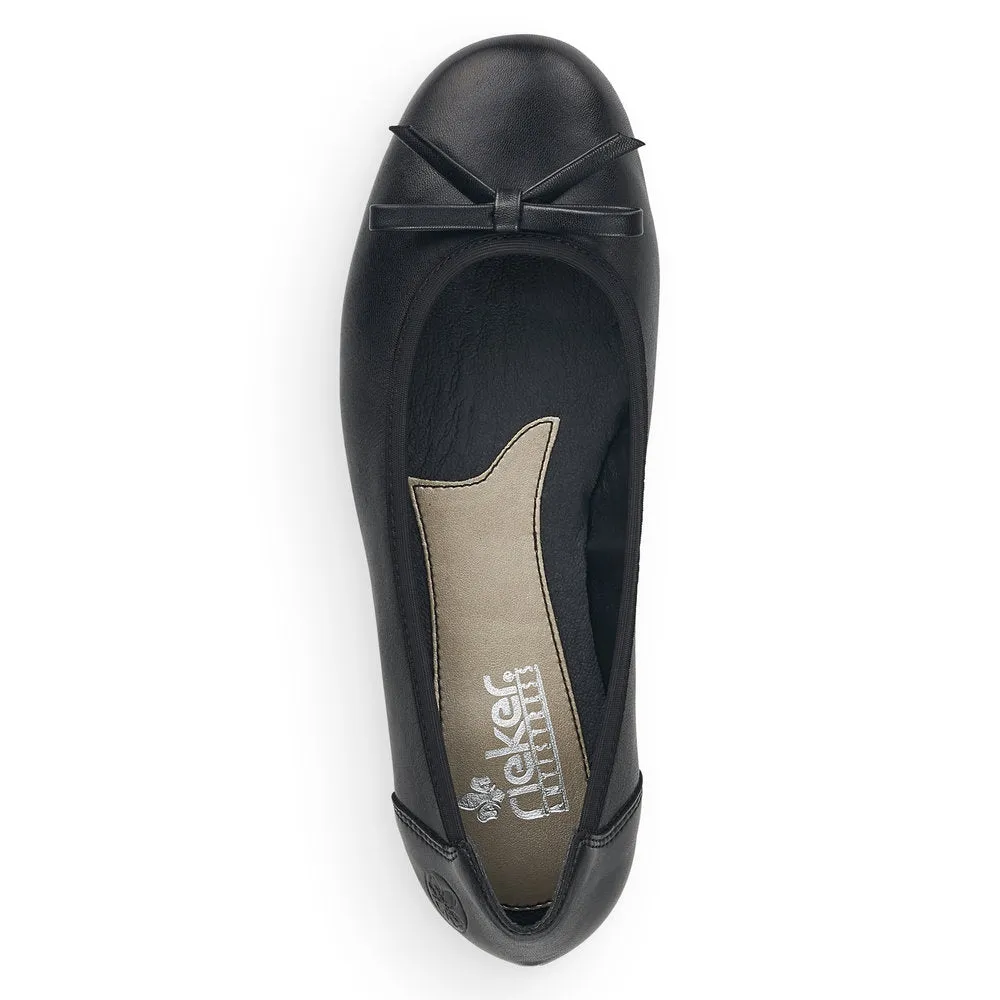 Rieker Ladies Bow Front Pump Black