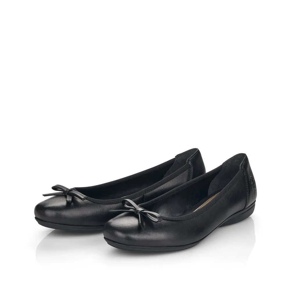 Rieker Ladies Bow Front Pump Black