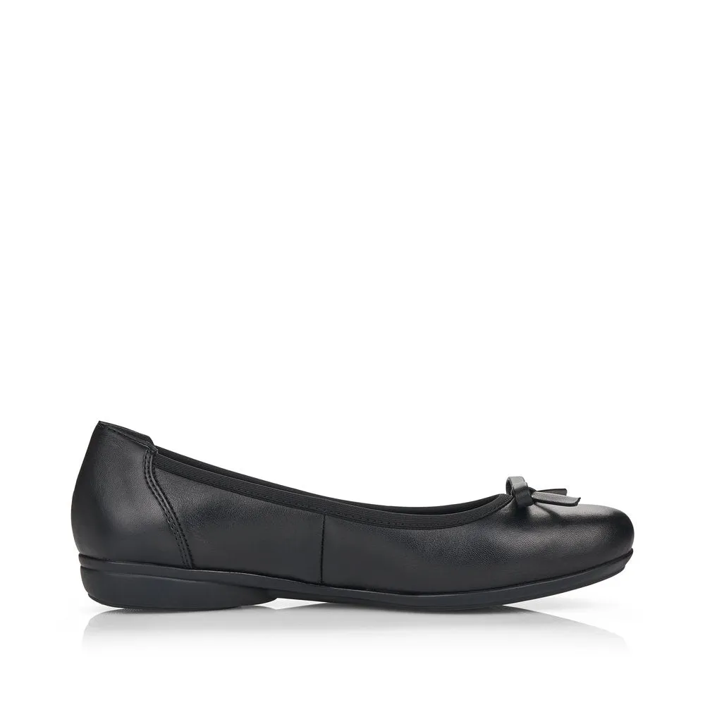 Rieker Ladies Bow Front Pump Black