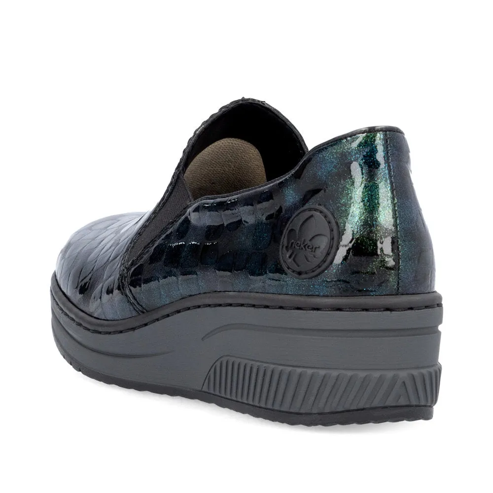 Rieker Ladies Croc Wedge Shoe