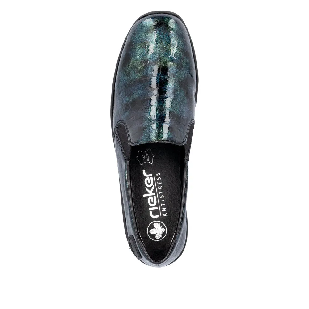 Rieker Ladies Croc Wedge Shoe