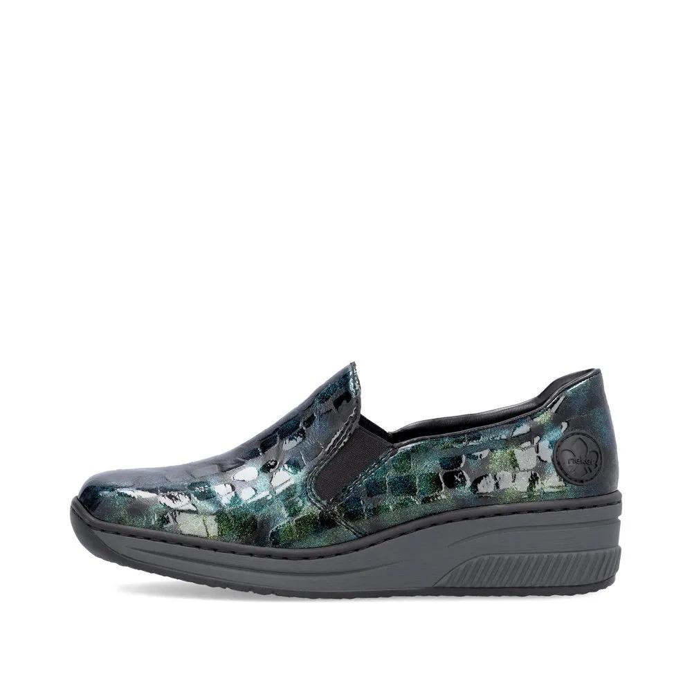 Rieker Ladies Croc Wedge Shoe
