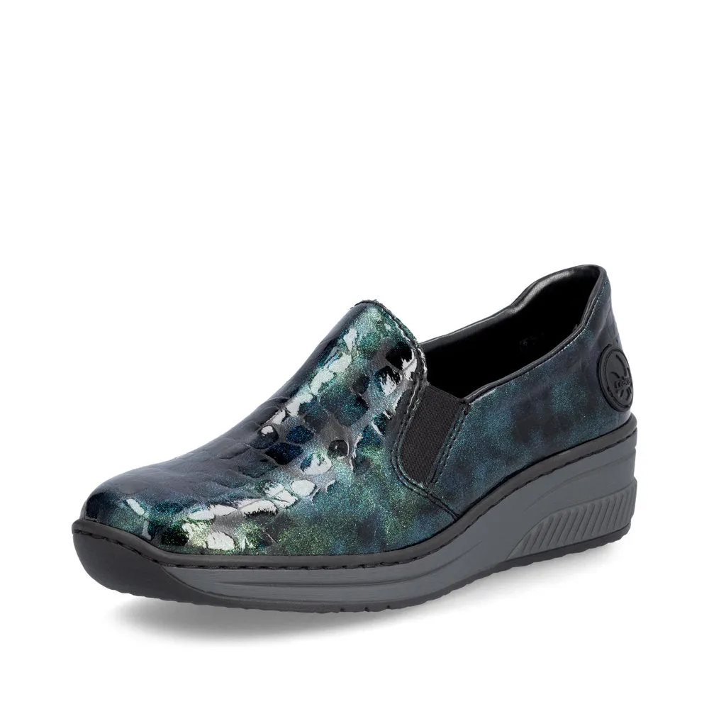 Rieker Ladies Croc Wedge Shoe