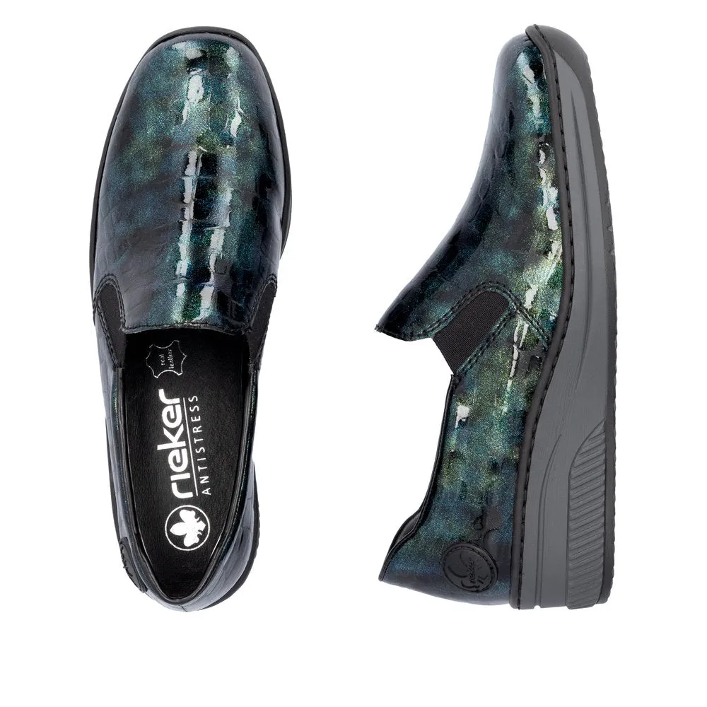 Rieker Ladies Croc Wedge Shoe