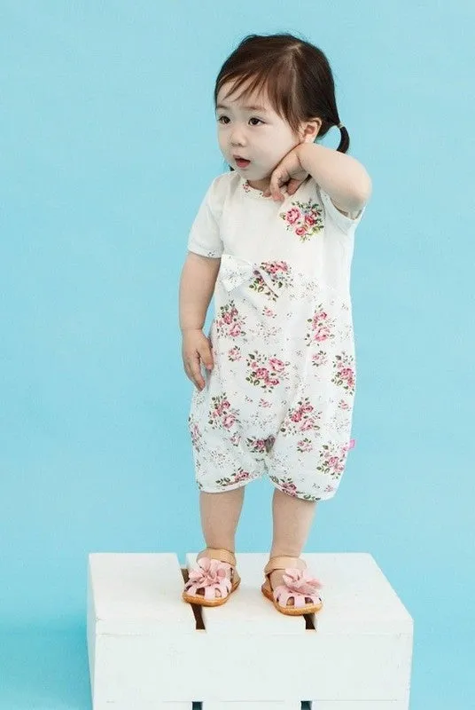 Rosy Ribbon Baby Set (Bodysuit & Hat)
