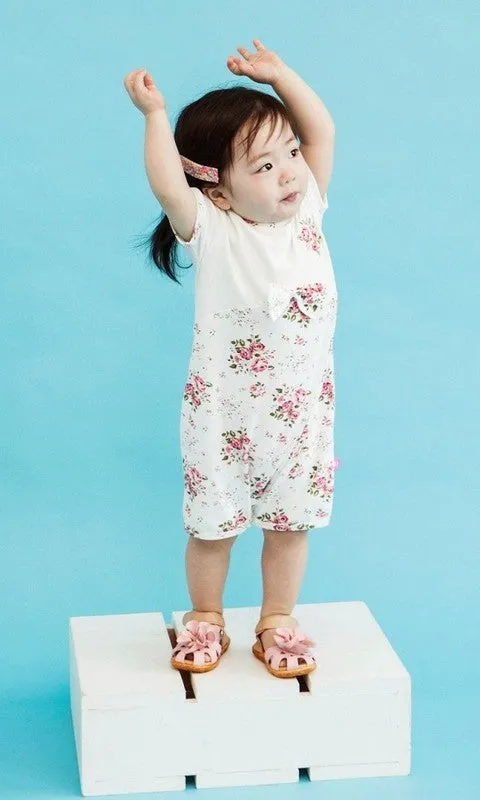 Rosy Ribbon Baby Set (Bodysuit & Hat)