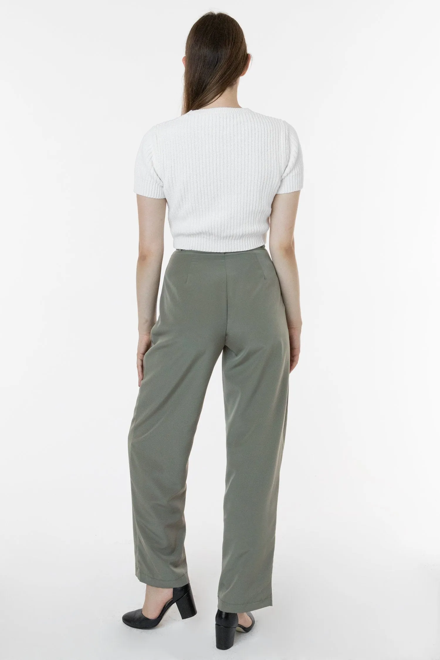 RSAPP350 - Poly Pleated Straight Leg Pant