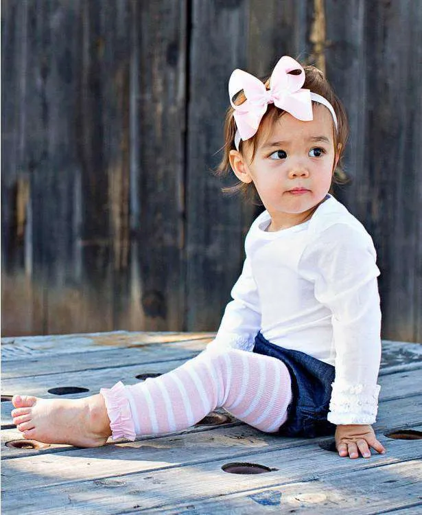 RuffleButts | Ruffled Long Sleeve Layering Bodysuit ~ White