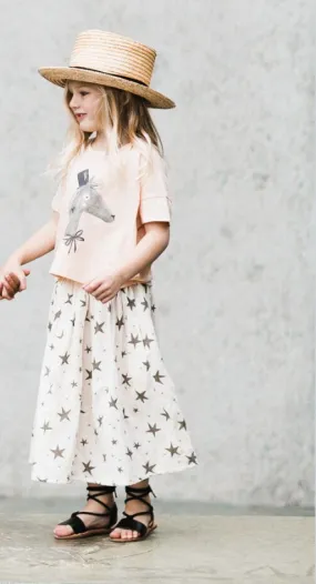 Rylee   Cru Star Maxi Skirt / Vanilla