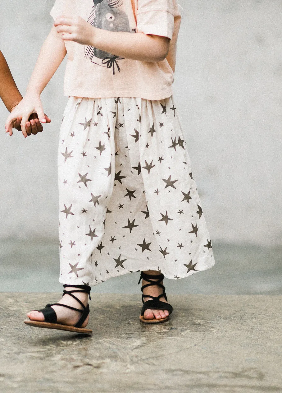 Rylee   Cru Star Maxi Skirt / Vanilla