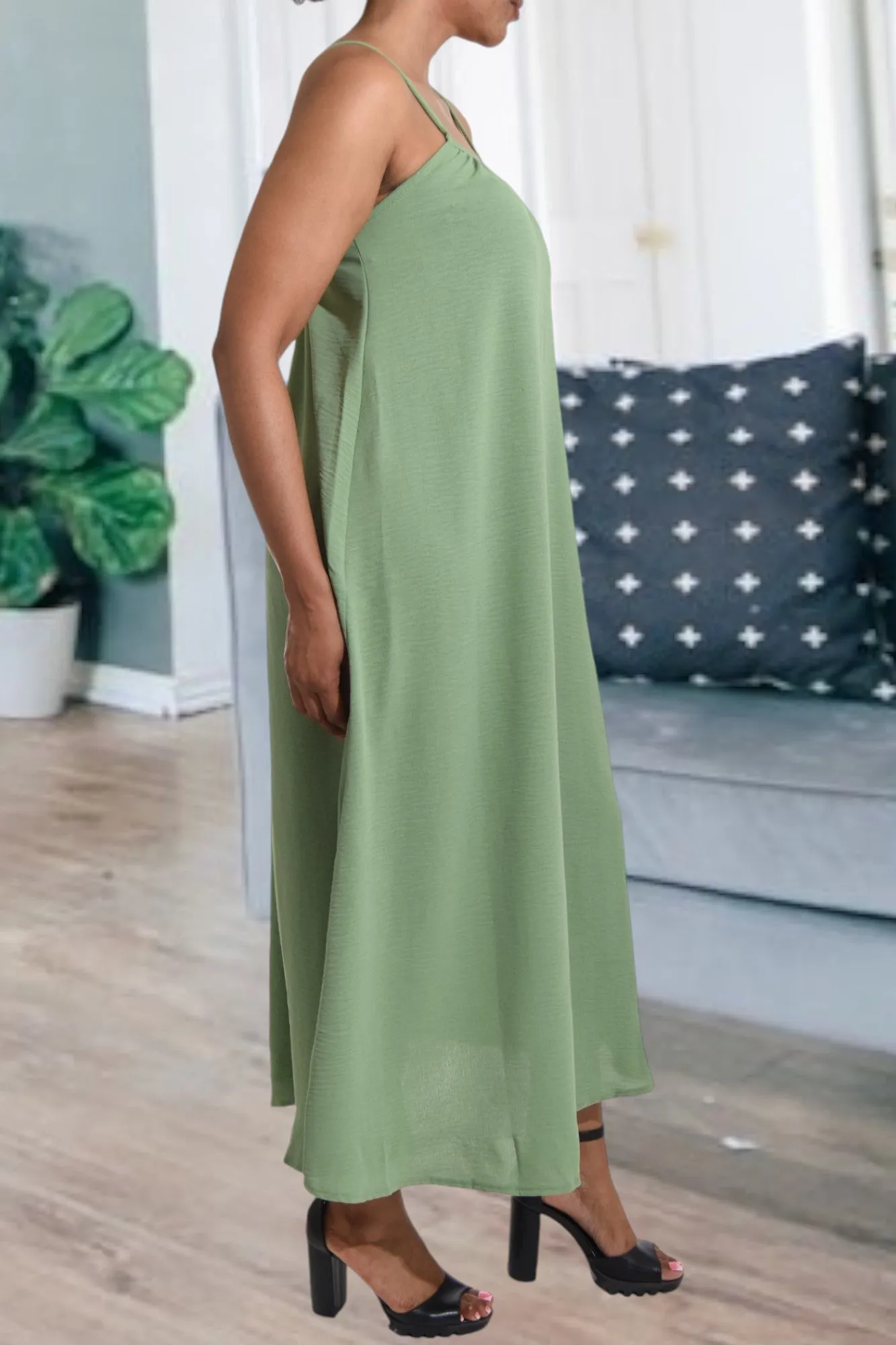 Sage Strappy Maxi Dress