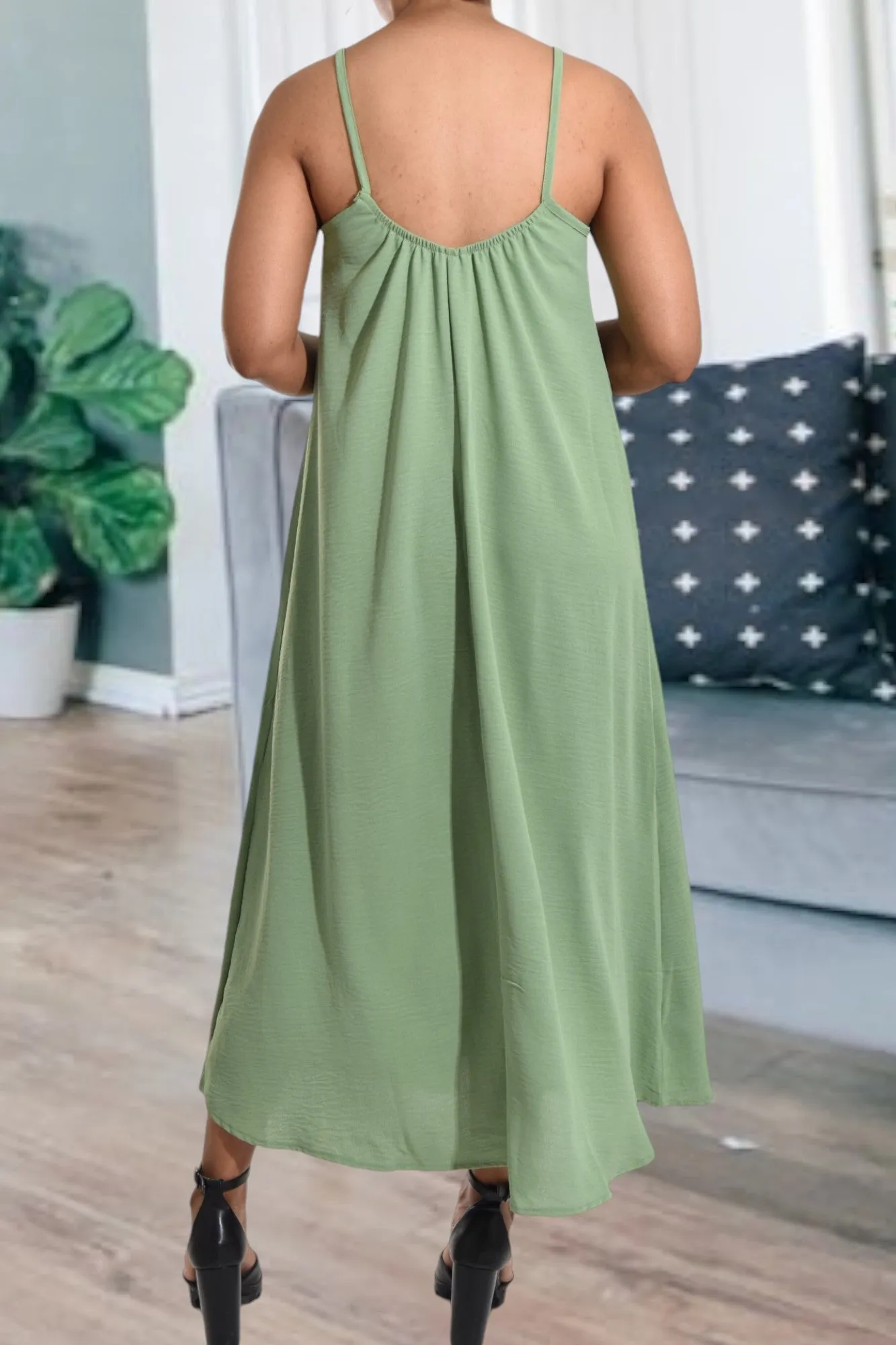 Sage Strappy Maxi Dress