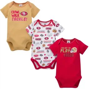 San Francisco All Set to Play 3 Pack Bodysuit Set
