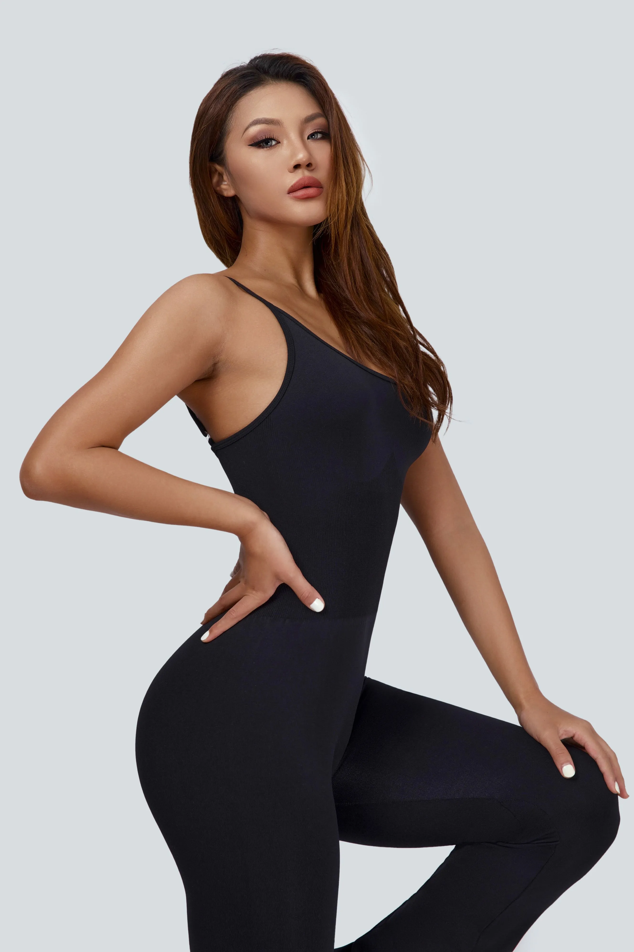 Scoop Neck Flare-Leg Cami Jumpsuit