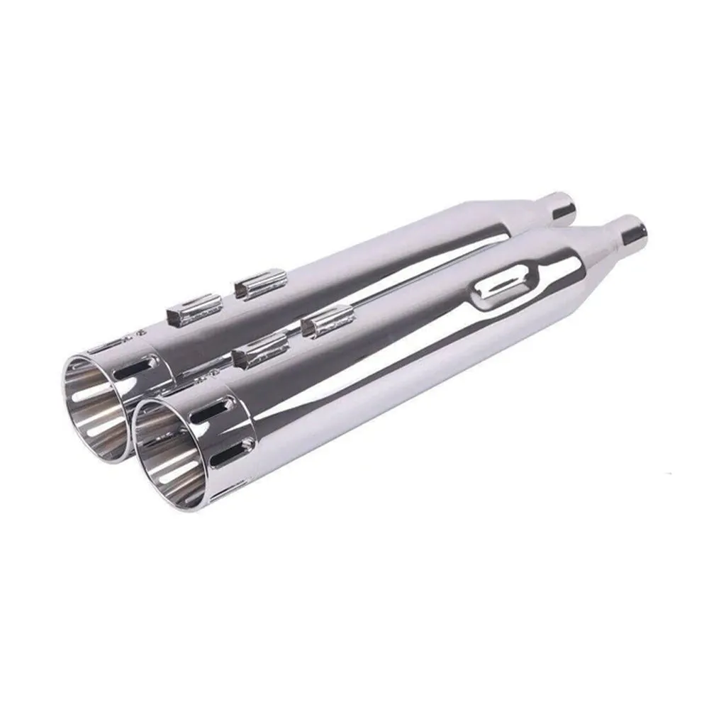 Sharkroad 4.5” Chrome Slip On Mufflers Exhaust for Harley Touring 1995-2016 Pro-Baffle