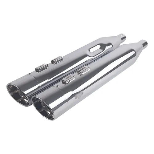 Sharkroad 4.5” Chrome Slip On Mufflers Exhaust for Harley Touring 1995-2016 Pro-Baffle