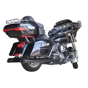 Sharkroad Harley Touring M8 2017-2024 4.0” Black Slip On Mufflers BACK ORDER