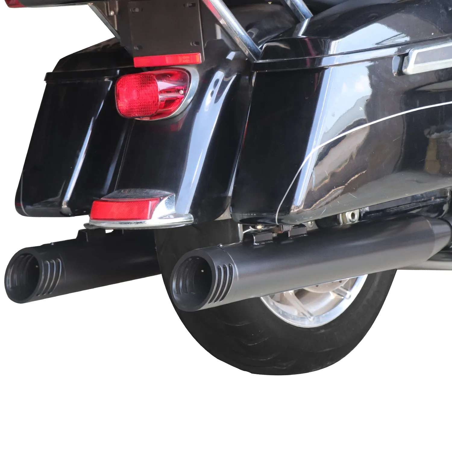 Sharkroad Harley Touring M8 2017-2024 4.0” Black Slip On Mufflers BACK ORDER