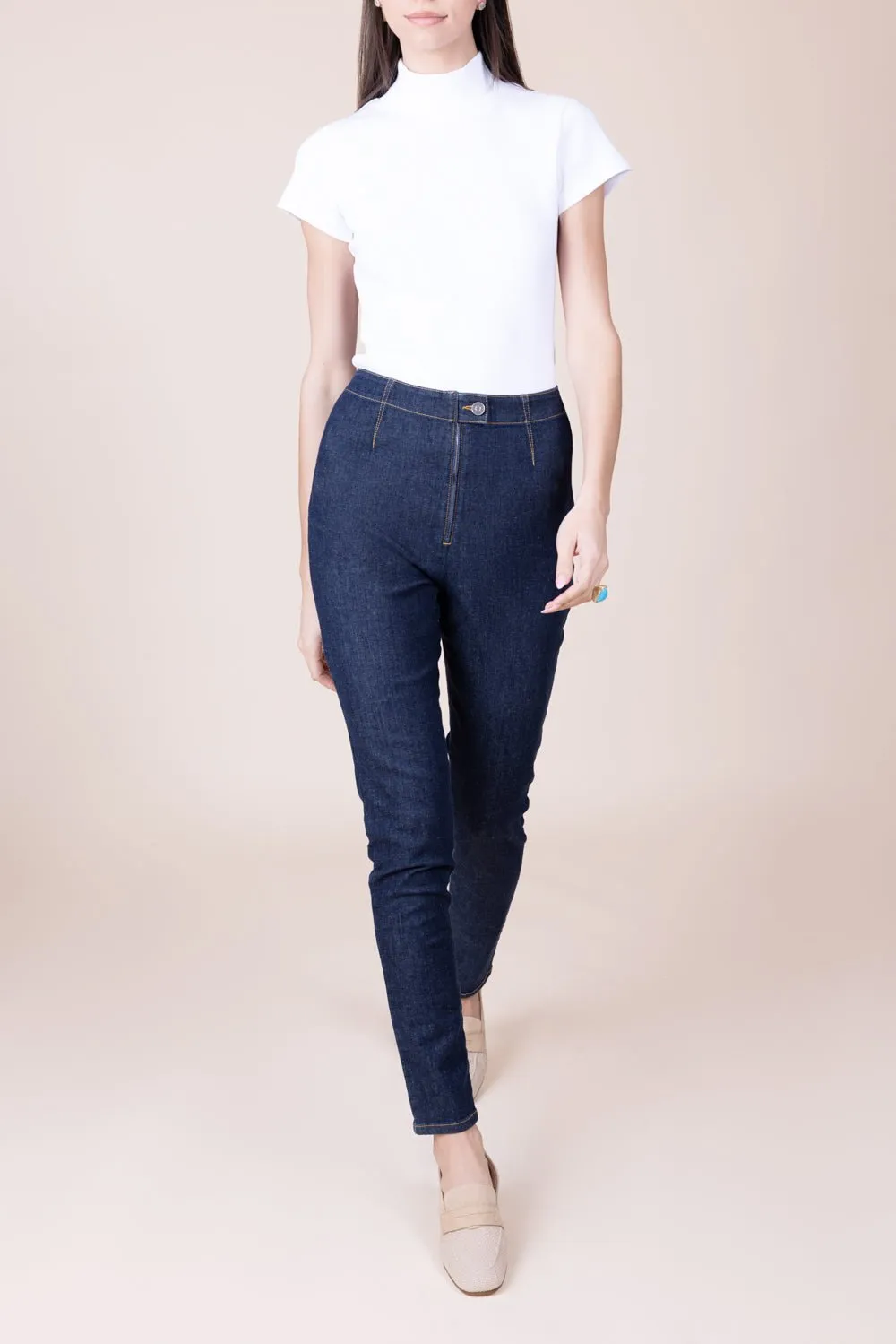 Short Sleeve Turtleneck Top