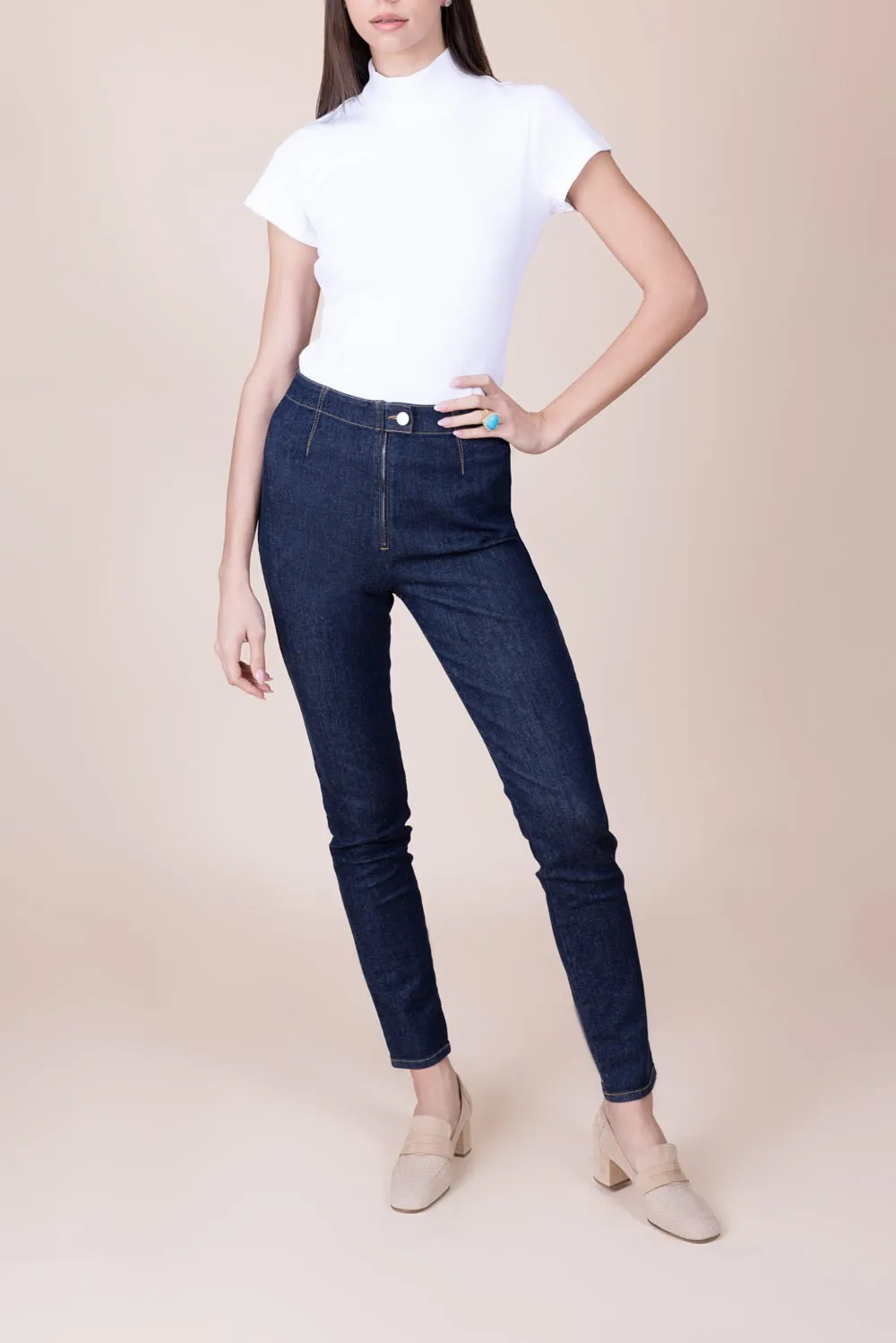 Short Sleeve Turtleneck Top