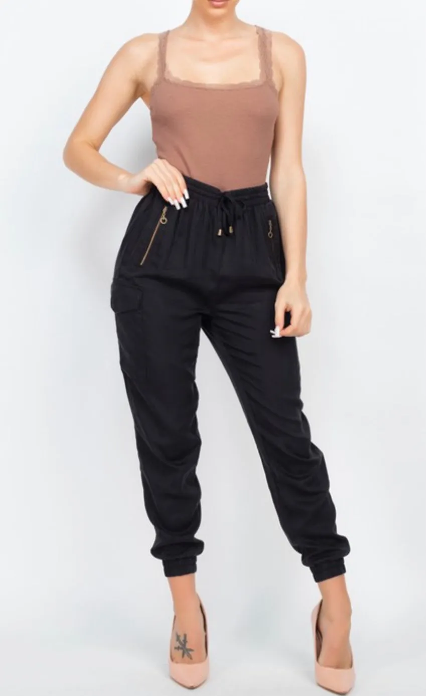 Simple Times Lace Trim Bodysuit in Cocoa