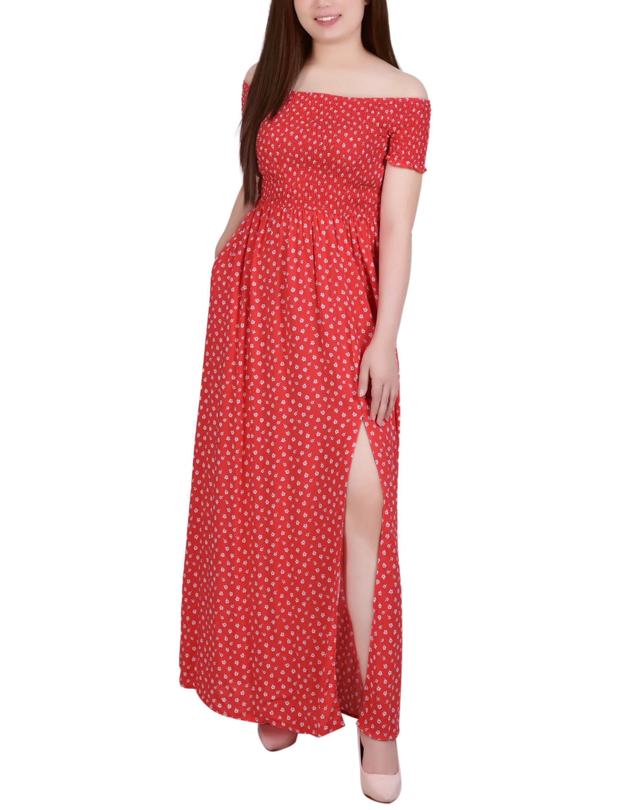 Smocked Bodice Maxi Dress