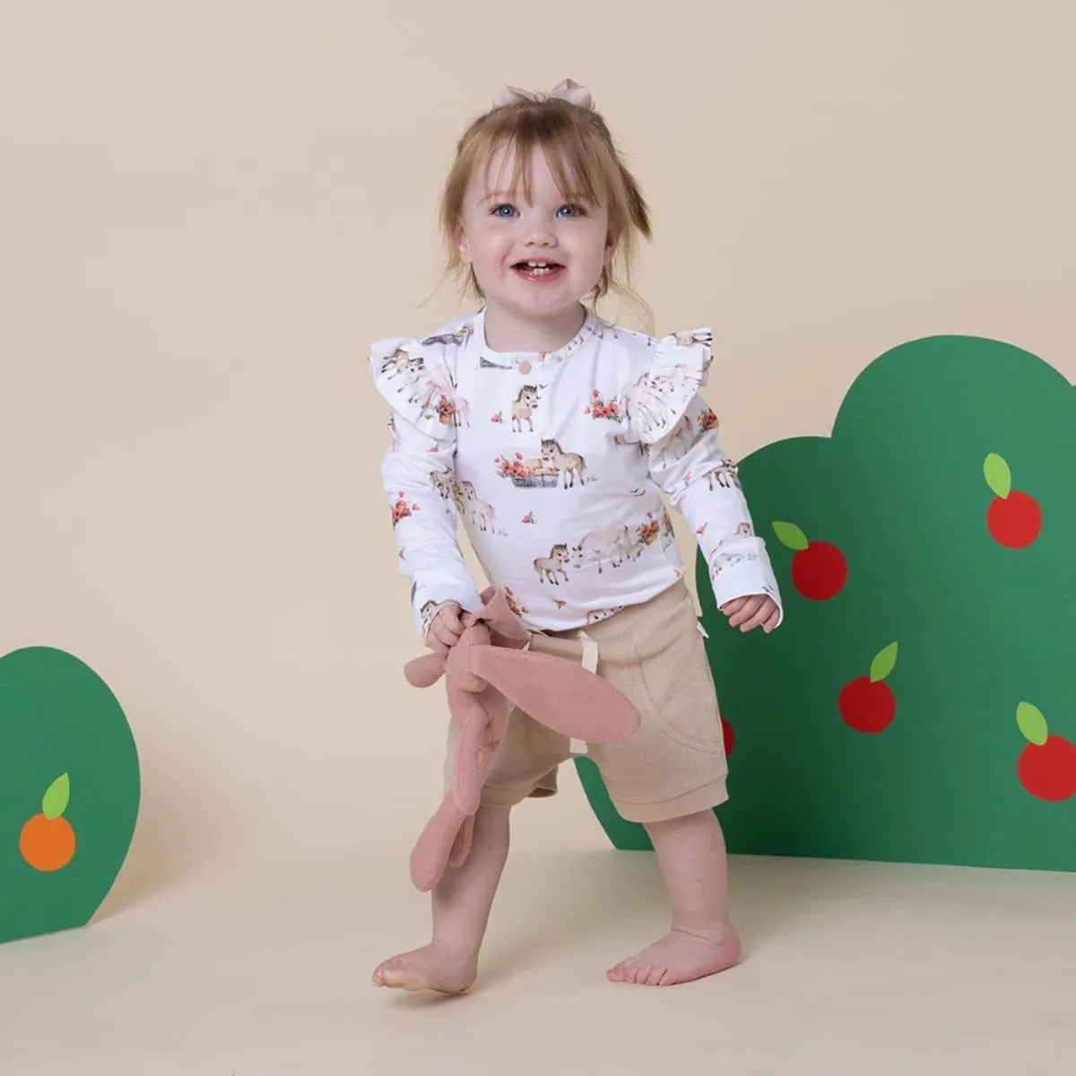 Snuggle Hunny Long Sleeve Bodysuit - Pony Pals Organic