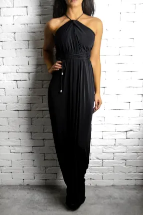 Soho Maxi Dress- Black / Rope