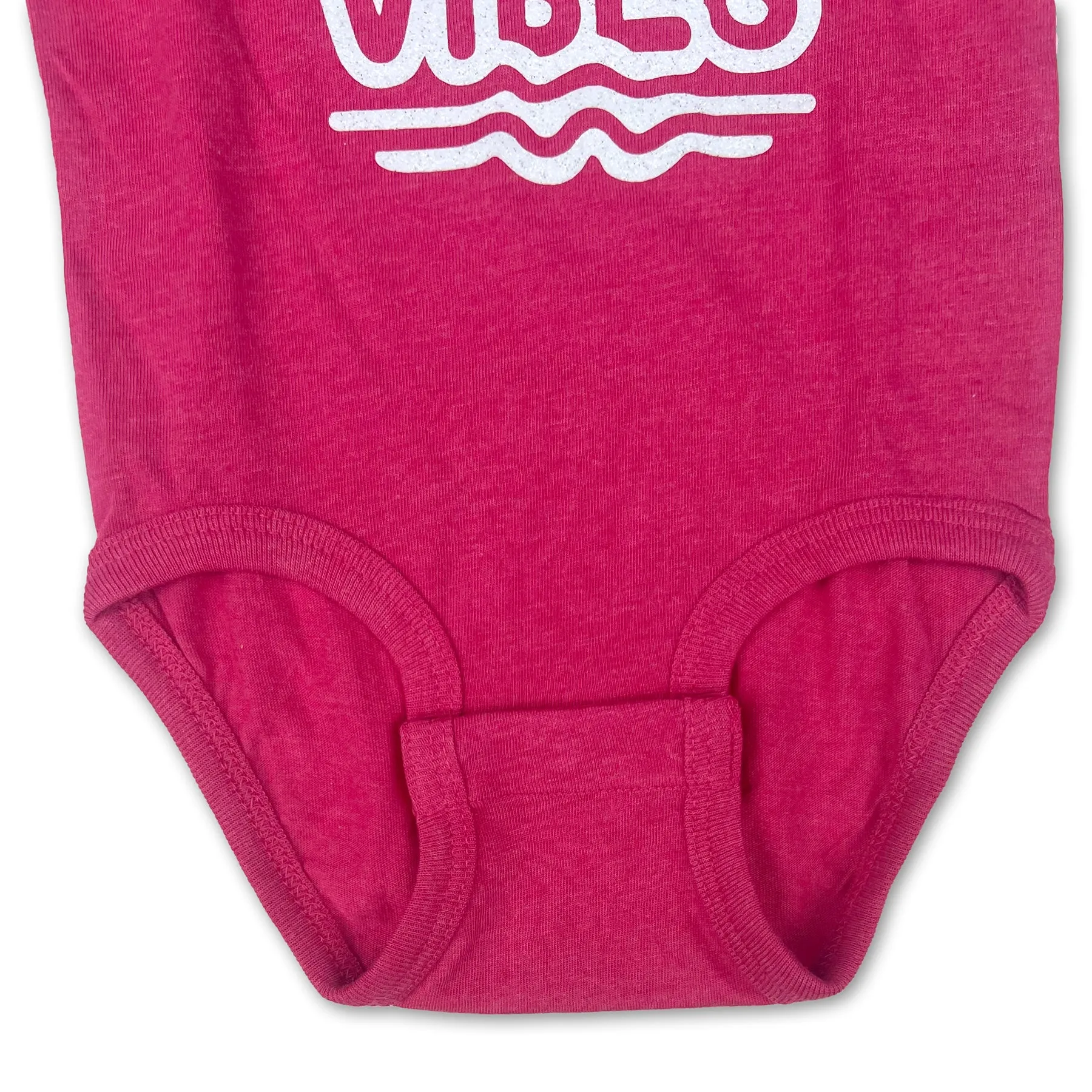 Sol Baby Hermosa Beach Vibes Vintage Pink Short Sleeve Bodysuit