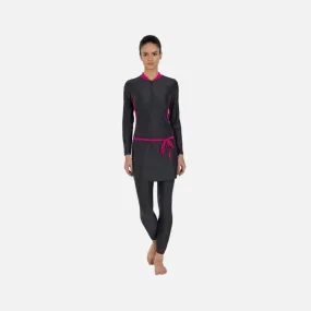 Speedo Adult Female 2Pc Full Body Suit -Oxid Grey/Electric Pink