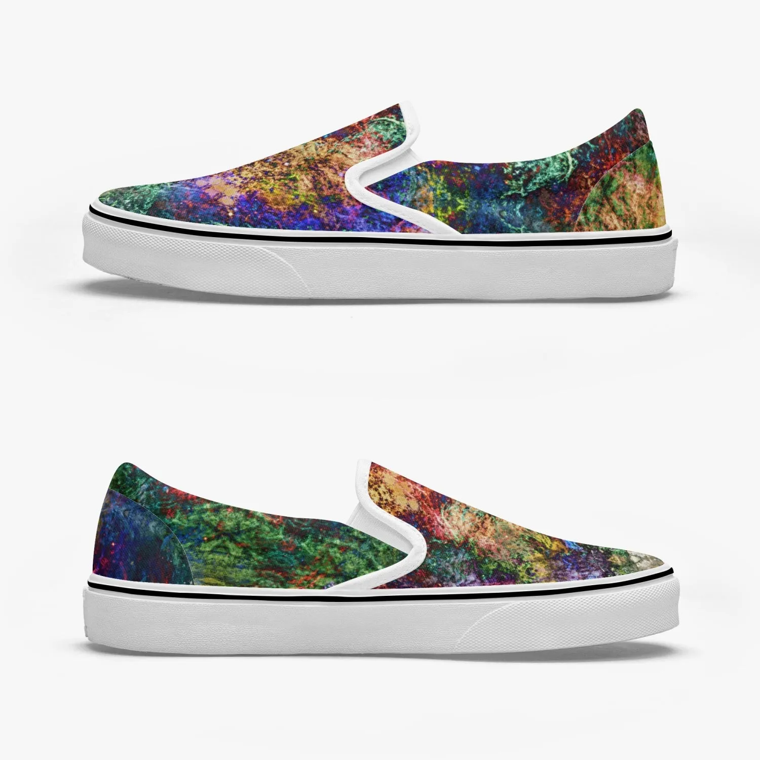 Starflow Split-Style Psychedelic Slip-On Shoes