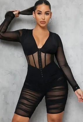 STORM - RUCHED CORSET BODYSUIT