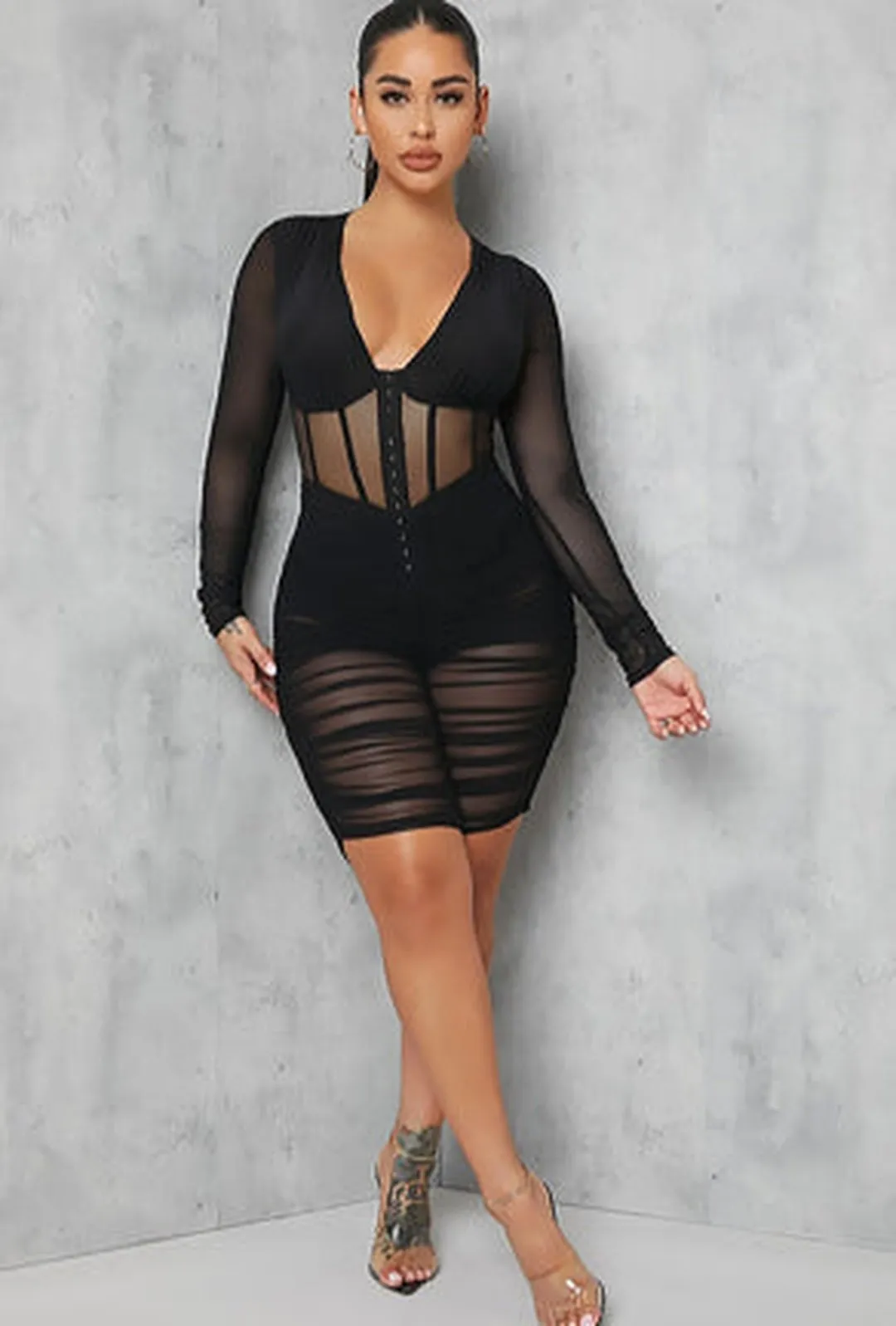 STORM - RUCHED CORSET BODYSUIT