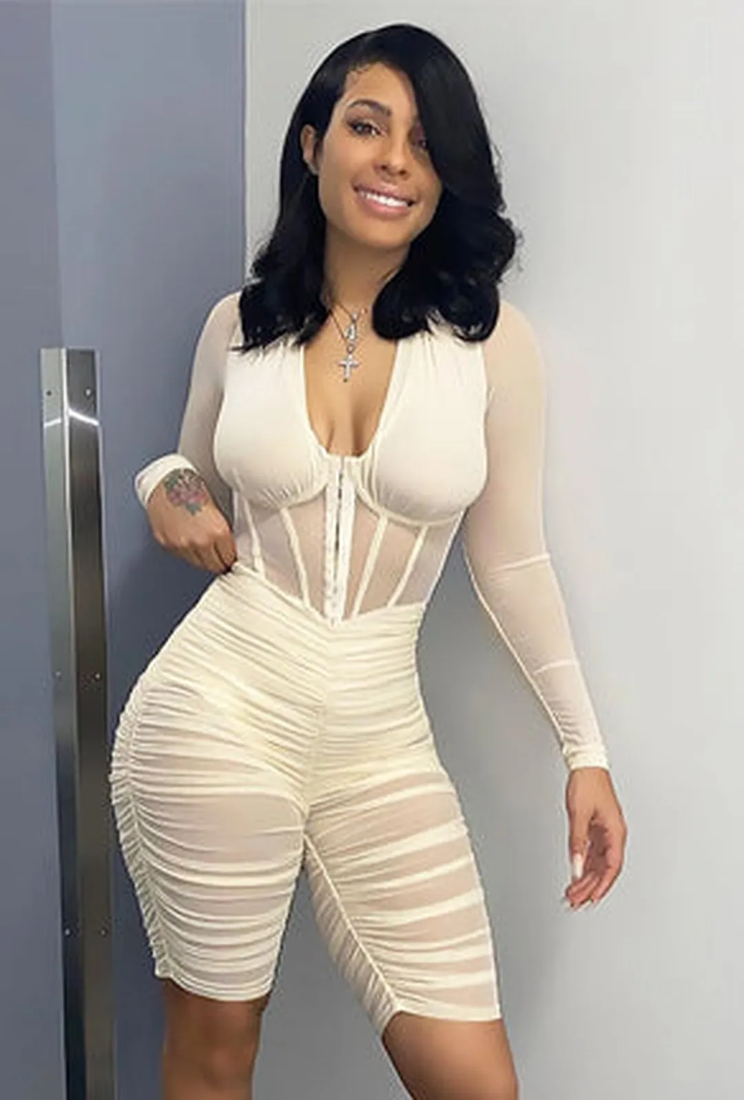 STORM - RUCHED CORSET BODYSUIT