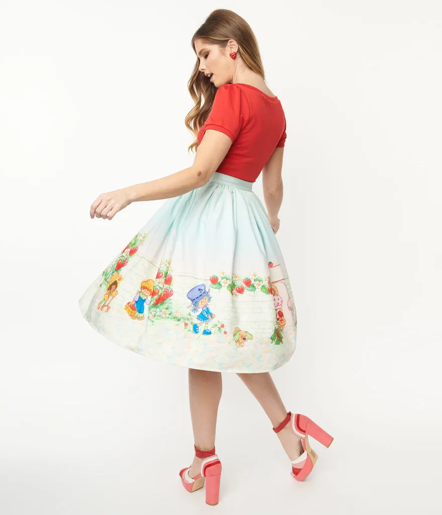 Strawberry Shortcake Garden Party Border Swing Skirt