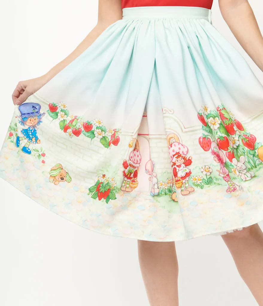 Strawberry Shortcake Garden Party Border Swing Skirt
