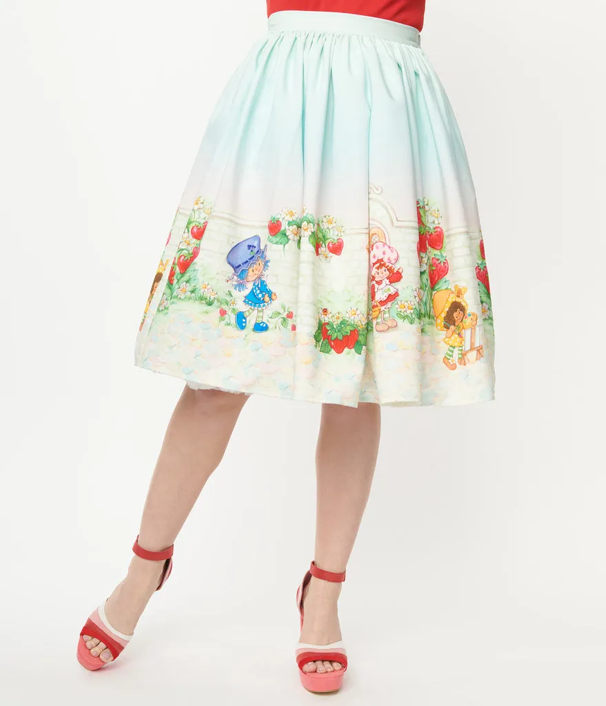 Strawberry Shortcake Garden Party Border Swing Skirt
